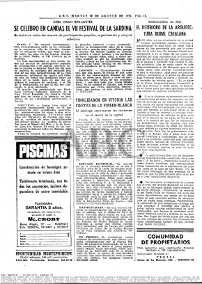 1976 ABC se celebro en Candás el VII festival de la sardina