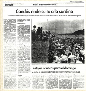 1992 Candás rinde culto a la sardina